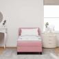 Preview: Boxspringbett mit Matratze Rosa 80x200 cm Samt