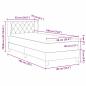 Preview: Boxspringbett mit Matratze Dunkelblau 90x190 cm Samt