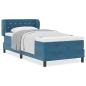 Preview: Boxspringbett mit Matratze Dunkelblau 90x190 cm Samt