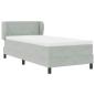 Preview: Boxspringbett mit Matratze Hellgrau 90x200 cm Samt