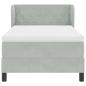 Preview: Boxspringbett mit Matratze Hellgrau 90x200 cm Samt