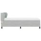 Preview: Boxspringbett mit Matratze Hellgrau 90x200 cm Samt