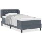 Preview: Boxspringbett mit Matratze Dunkelgrau 90x200 cm Samt