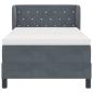 Preview: Boxspringbett mit Matratze Dunkelgrau 90x200 cm Samt