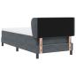 Preview: Boxspringbett mit Matratze Dunkelgrau 90x200 cm Samt