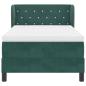 Preview: Boxspringbett mit Matratze Dunkelgrün 90x200 cm Samt
