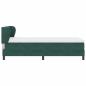 Preview: Boxspringbett mit Matratze Dunkelgrün 90x200 cm Samt