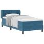 Preview: Boxspringbett mit Matratze Dunkelblau 90x200 cm Samt