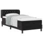Preview: Boxspringbett mit Matratze Schwarz 100x200 cm Samt