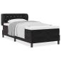Preview: Boxspringbett mit Matratze Schwarz 100x200 cm Samt