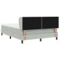 Preview: Boxspringbett mit Kopfteil Hellgrau 140 x 190 cm Samt