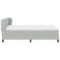 Preview: Boxspringbett mit Matratze Hellgrau 140x190 cm Samt