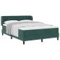 Preview: Boxspringbett mit Matratze Dunkelgrün 140x190 cm Samt