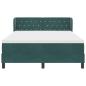 Preview: Boxspringbett mit Matratze Dunkelgrün 140x190 cm Samt