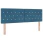 Preview: Boxspringbett mit Matratze Dunkelblau 140x190 cm Samt