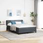 Preview: ARDEBO.de - Boxspringbett mit Matratze Dunkelgrau 140x200 cm Samt
