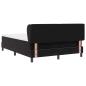 Preview: Boxspringbett mit Matratze Schwarz 140x200 cm Samt