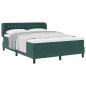 Preview: Boxspringbett mit Matratze Dunkelgrün 140x200 cm Samt