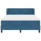 Preview: Boxspringbett mit Matratze Dunkelblau 140x200 cm Samt