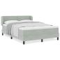 Preview: Boxspringbett mit Matratze Hellgrau 160x200 cm Samt