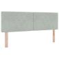 Preview: Boxspringbett mit Matratze Hellgrau 160x200 cm Samt