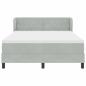Preview: Boxspringbett mit Matratze Hellgrau 160x200 cm Samt