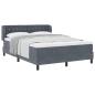 Preview: Boxspringbett mit Matratze Dunkelgrau 160x200 cm Samt