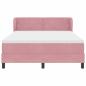 Preview: Boxspringbett mit Matratze Rosa 160x200 cm Samt