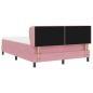 Preview: Boxspringbett mit Matratze Rosa 160x200 cm Samt