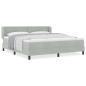 Preview: Boxspringbett mit Matratze Hellgrau 180x200 cm Samt