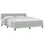 Preview: Boxspringbett mit Matratze Hellgrau 180x200 cm Samt