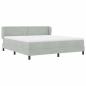 Preview: Boxspringbett mit Matratze Hellgrau 180x200 cm Samt