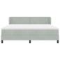 Preview: Boxspringbett mit Matratze Hellgrau 180x200 cm Samt