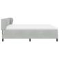 Preview: Boxspringbett mit Matratze Hellgrau 180x200 cm Samt