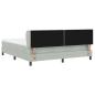 Preview: Boxspringbett mit Matratze Hellgrau 180x200 cm Samt