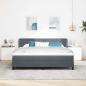 Preview: Boxspringbett mit Matratze Dunkelgrau 180x200 cm Samt