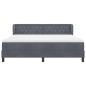 Preview: Boxspringbett mit Matratze Dunkelgrau 180x200 cm Samt