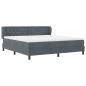 Preview: Boxspringbett mit Matratze Dunkelgrau 180x200 cm Samt