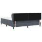 Preview: Boxspringbett mit Matratze Dunkelgrau 180x200 cm Samt