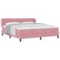 Preview: Boxspringbett mit Matratze Rosa 180x200 cm Samt