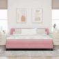 Preview: Boxspringbett mit Matratze Rosa 180x200 cm Samt