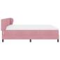 Preview: Boxspringbett mit Matratze Rosa 180x200 cm Samt
