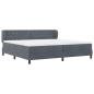 Preview: Boxspringbett mit Matratze Dunkelgrau 200x200 cm Samt