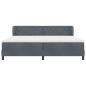 Preview: Boxspringbett mit Matratze Dunkelgrau 200x200 cm Samt
