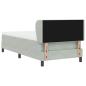 Preview: Boxspringbett mit Kopfteil Hellgrau 90 x 190 cm Samt