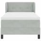 Preview: Boxspringbett mit Kopfteil Hellgrau 90 x 190 cm Samt