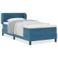 Preview: Boxspringbett mit Matratze Dunkelblau 90x190 cm Samt