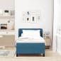 Preview: Boxspringbett mit Matratze Dunkelblau 90x190 cm Samt