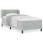 Preview: Boxspringbett mit Matratze Hellgrau 90x200 cm Samt