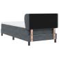 Preview: Boxspringbett mit Matratze Dunkelgrau 90x200 cm Samt